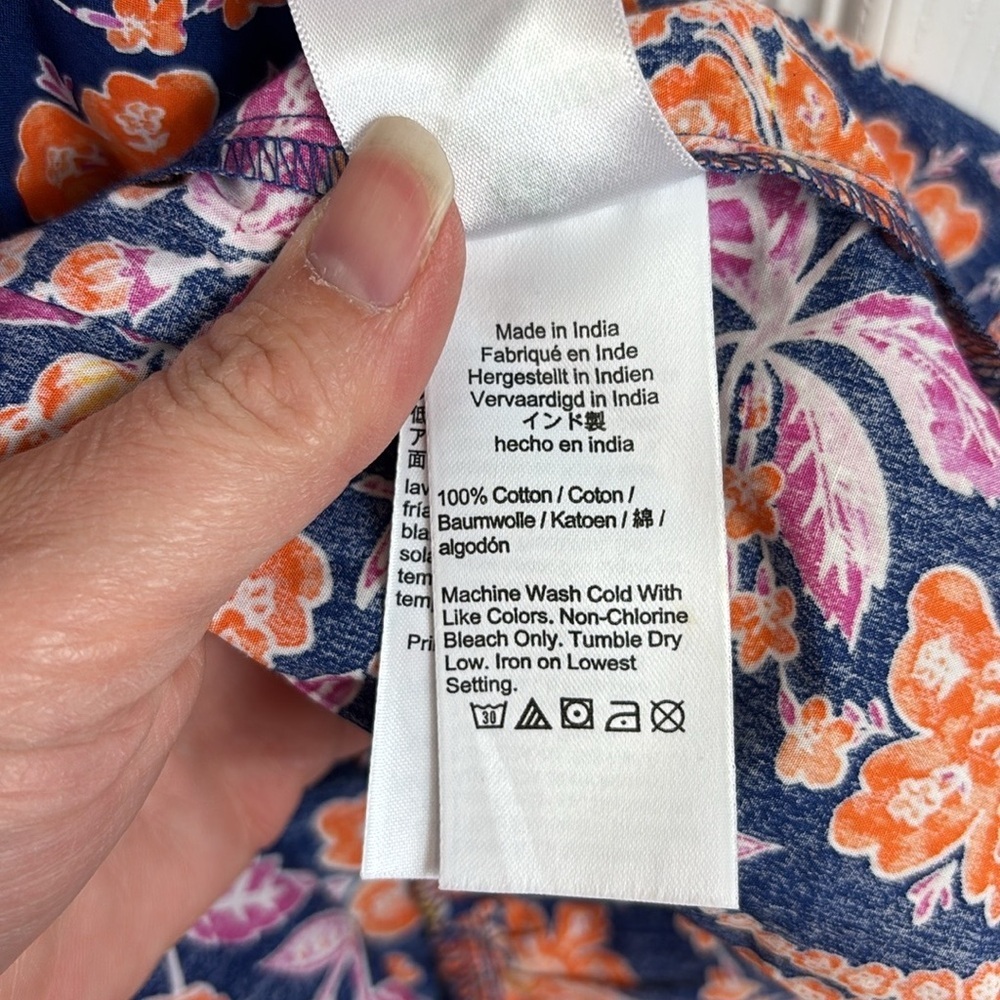 J. Crew Harborside cutout dress navy orange floral sz xs - Picture 8 of 9